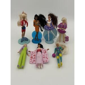 Vintage 1990s Barbie Mattel McDonald's Happy Meal Figures - Lot of 7